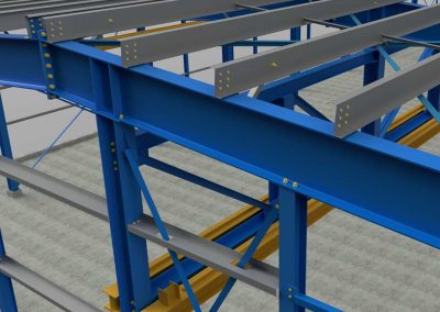 Exco expansion rendering showing steel closeup