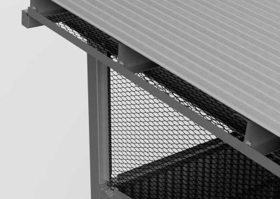 Garbage Enclosure with steel mesh