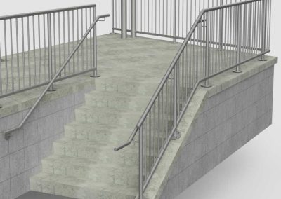 Stair Handrails Rendering